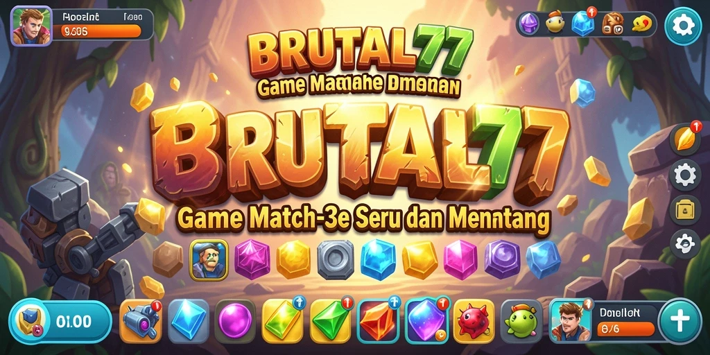 Tampilan gameplay seru dan menantang di BRUTAL77.