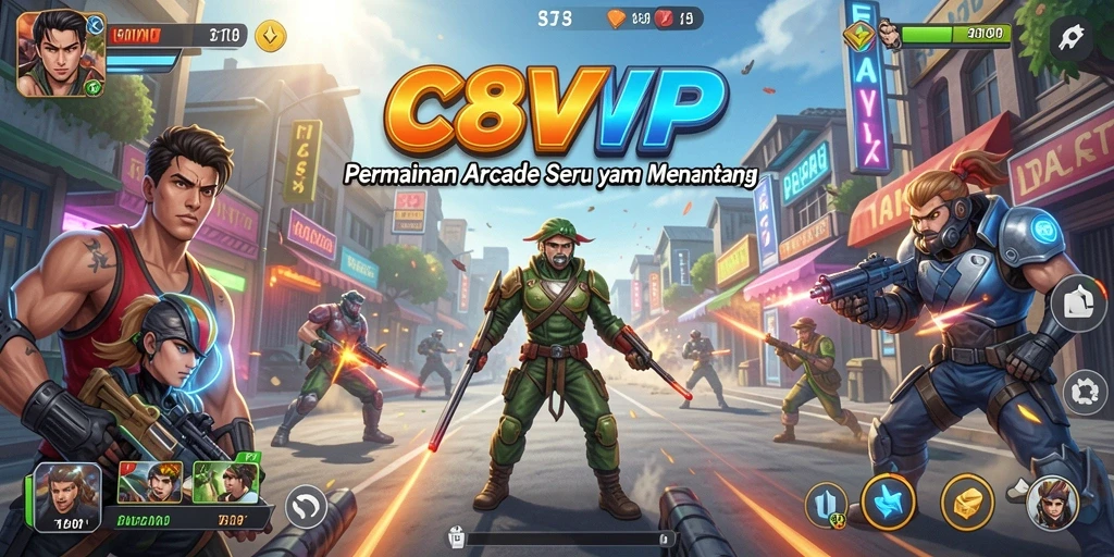 Tampilan gameplay C8VIP yang seru dan menantang.