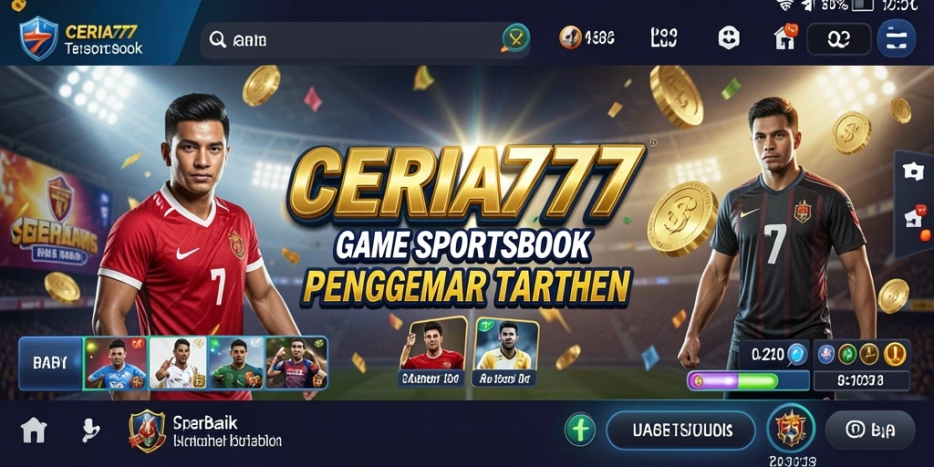 Screenshot utama CERIA777 menampilkan gameplay aktif di Sportsbook.