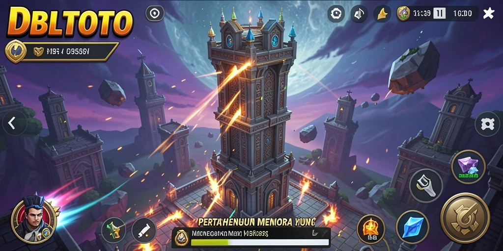 Tangkapan layar yang menampilkan strategi menara pertahanan dalam DBLTOTO.