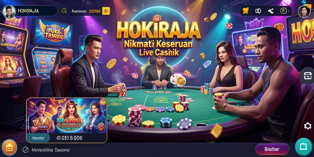 Gameplay Live Casino HOKIRAJA yang mengasyikkan dan interaktif.