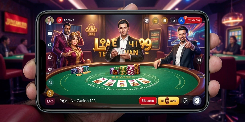 Tampilan menarik dari gameplay Live Casino di JURAGANKOIN99.