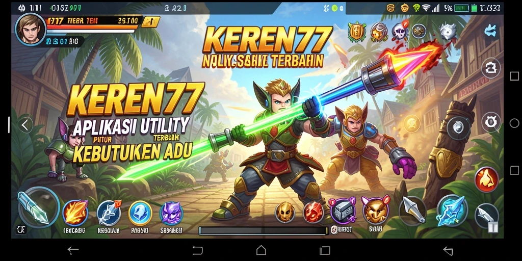 Tampilan utama KEREN77 menunjukkan interface sederhana dan fungsional.