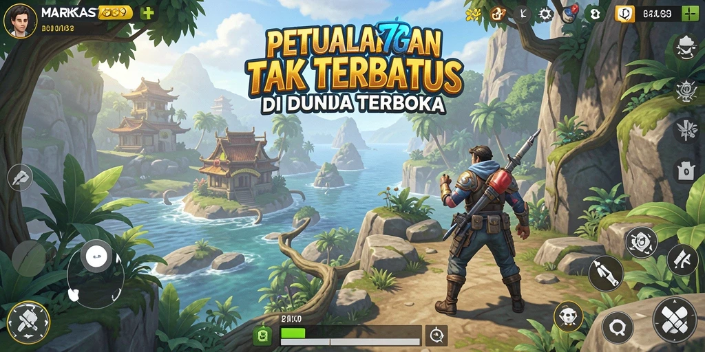 Screenshot gameplay MARKAS789 menampilkan keindahan dunia terbuka.