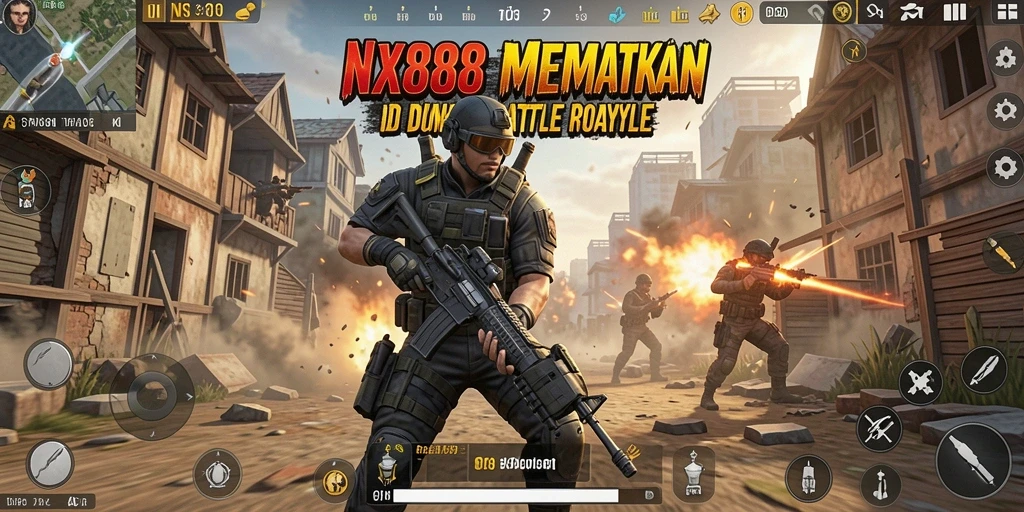 Gameplay menegangkan di NX888 dengan pertarungan Battle Royale.