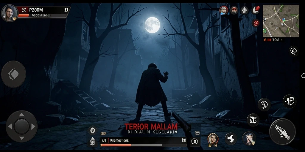 Tampilan gameplay P200M yang mencekam dan menegangkan.