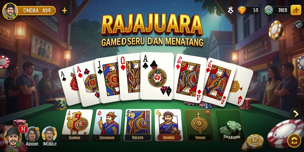 Tampilan gameplay seru dari RAJAJUARA yang penuh strategi.